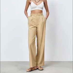 NWOT Zara High Rise Tapered Trousers